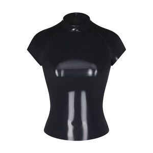 Skims Streach Vinyl T-shirt and Skirt Set